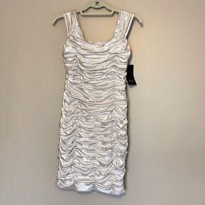 NWT Aidan Mattox Metallic Cocktail Dress